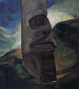 Emily Carr A Skidegate Pole oil painting